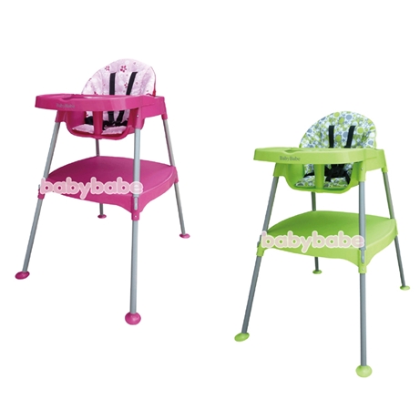 babybabe-多功能兒童餐桌椅(桃紅/田園綠)B130