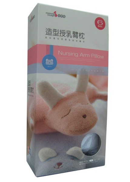 六甲村 造型授乳臂枕(水藍熊/粉紅兔)