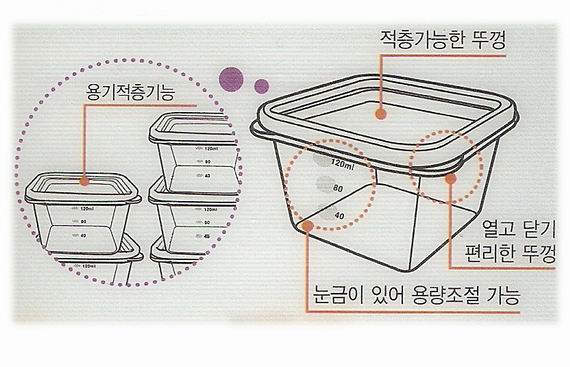 韓國製Mom's Baby-可微波多功能食物儲存盒組120ml(8入)173231