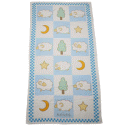 佳佳寶貝-長方型印花浴巾70*145cm-綿羊(藍色/粉色/黃色)168-0007