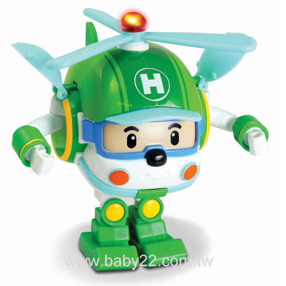 友信ROBOCAR POLI-5吋LED救援小英雄變形直升機-赫利