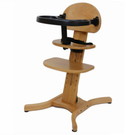 友誠-木製嬰兒餐椅(原木/橙色)H-113T+B