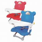 藍色企鵝PUKU-可攜式活動餐椅(亮麗粉/天空藍)P30315