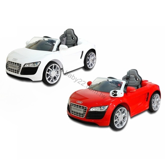 奧迪Audi-R8(附遙控)電動車高端版(白色/紅色)LW458QG