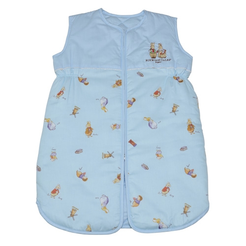 狐狸村傳奇-精梳棉嬰幼兒冬季睡袍-L(藍色/米色)301-0121