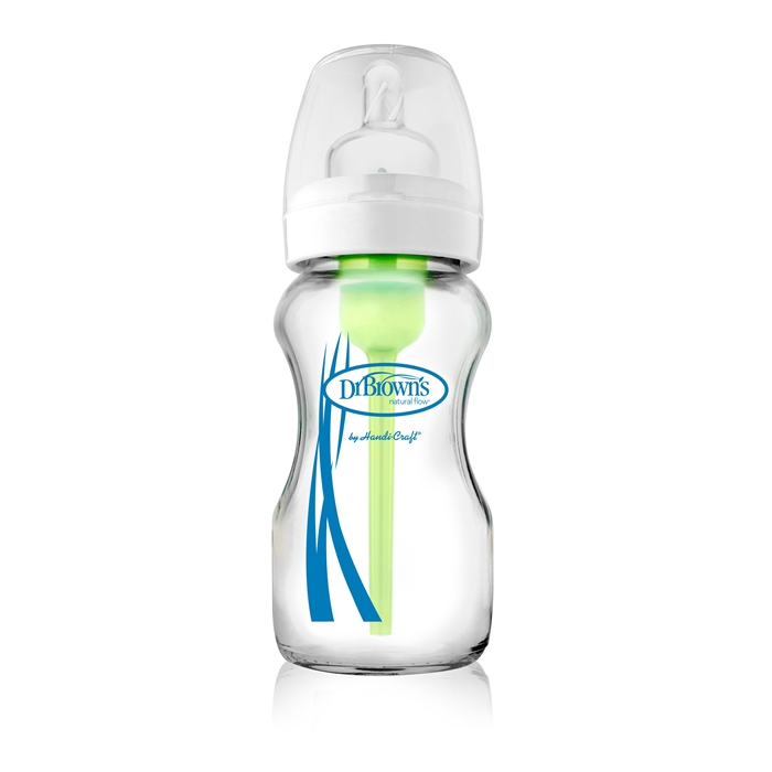 美國布朗博士-防脹氣寬口玻璃奶瓶-大270ml(一入裝)DB9100
