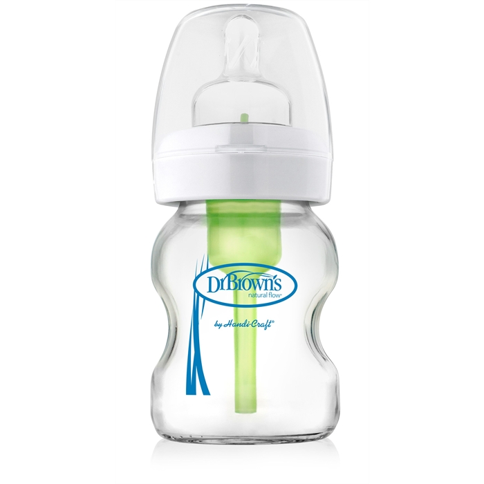 美國布朗博士-防脹氣寬口玻璃奶瓶-小150ml(一入裝)DB5100