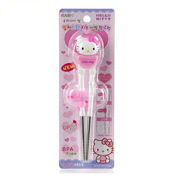 吉而登-Hello Kitty立體不鏽鋼學習筷(42020)