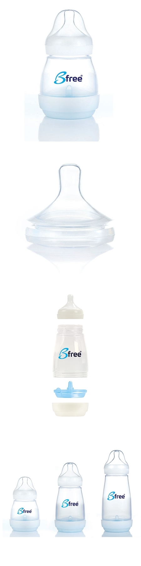 貝麗Bfree-PP-EU防脹氣奶瓶寬口徑160ml