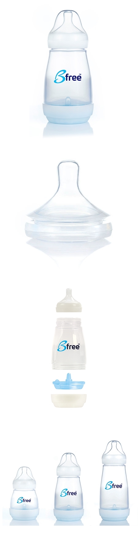 貝麗Bfree-PP-EU防脹氣奶瓶寬口徑260ml 