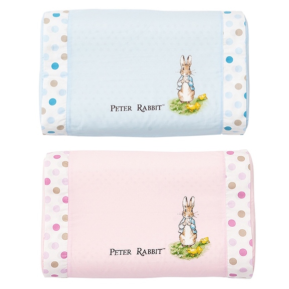 奇哥Peter Rabbit-花園比得兔乳膠中童枕-藍色/粉紅(附枕套)PLA64400