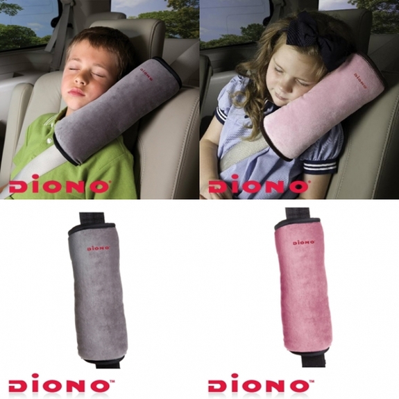 美國Diono-安全帶保護靠枕(灰色/粉色)