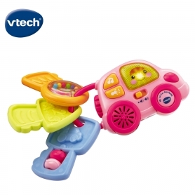 Vtech-聲光鑰匙小車-粉(150653)