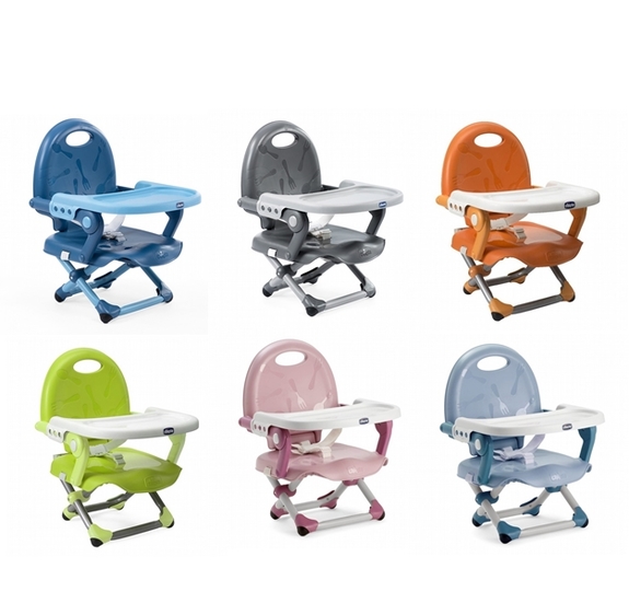 CHICCO-Pocket攜帶式輕巧餐椅座墊(晴空藍/星燦灰/橙橘/萊姆綠/玫瑰粉/空氣藍)CBB79340