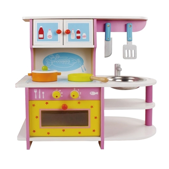 CHING-CHING親親-WOOD TOYS木製玩具組-粉紅廚房(MSN15024)