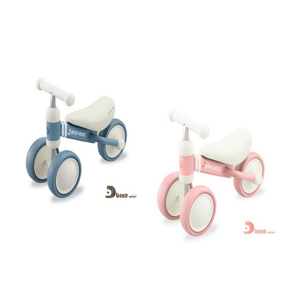 日本IDES D-bike mini-Disney迪士尼寶寶滑步平衡車(米奇藍/米妮粉)