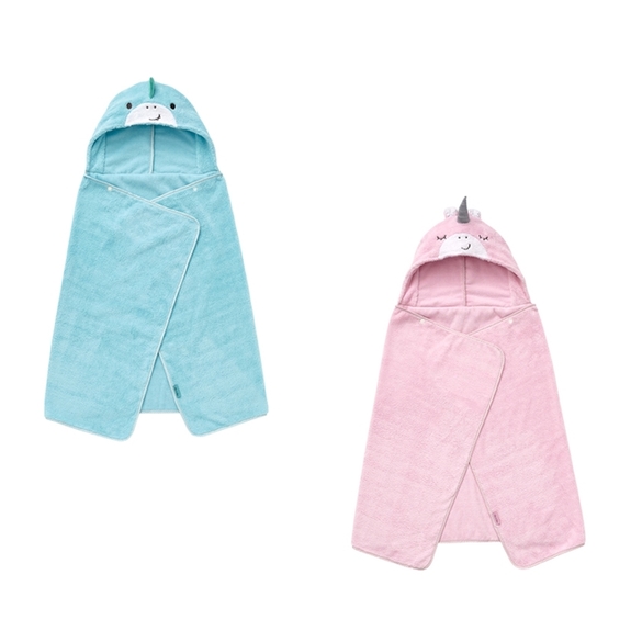 奇哥-吸濕速乾造型浴袍巾(藍色/粉色)TAL05500