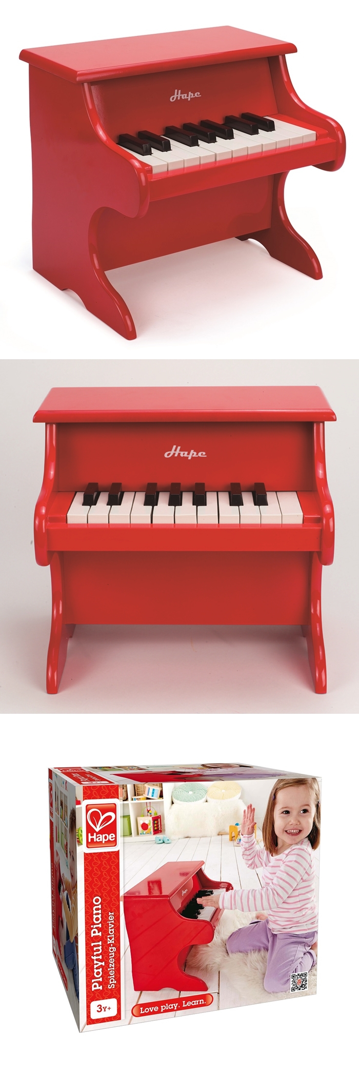 德國Hape-小小音樂家紅色小鋼琴(SF00805)