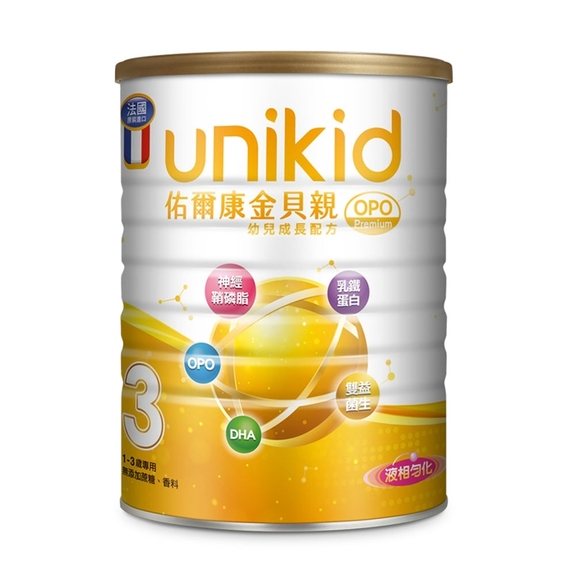 UNIKID佑爾康-金貝親幼兒成長配方 OPO Premium 850g(買6送1)