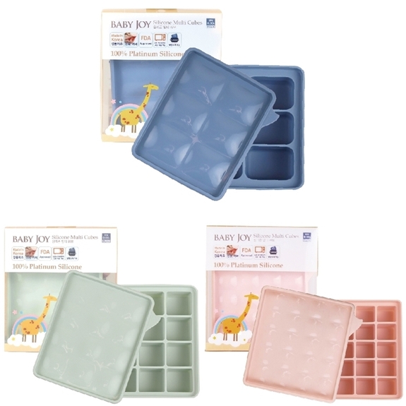 朴蜜兒-韓國Baby Joy冰分樂多功能食物製冰盒(6格-藍/12格-燕麥奶/20格-淺粉)KJH020