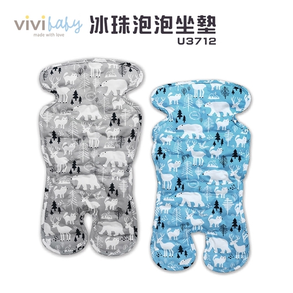 Vivibaby-冰珠泡泡坐墊(沁涼藍/時尚灰)U3712